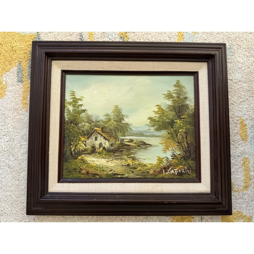 I. Cafieri Original Oil On Canvas Landscape Painting SIGNED Vintage